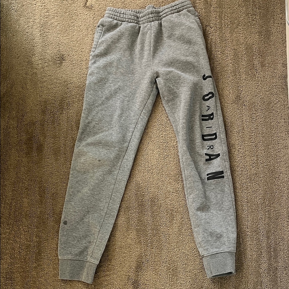 Jordan Kids Gray Sweatpants with Side Logo